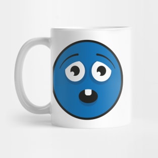 surprised blue monster emoji Mug